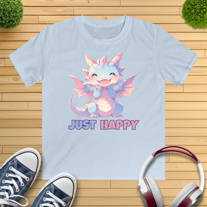 Just Happy Kawaii Drache Kinder T-Shirt