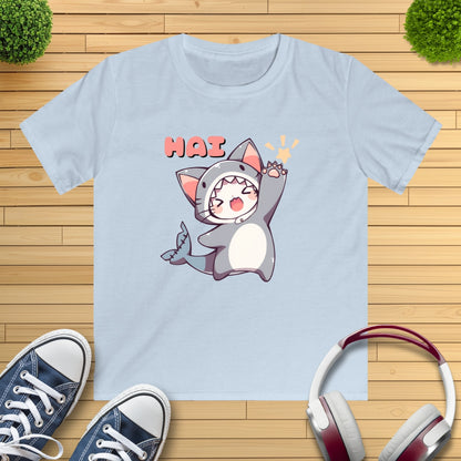 Katzenhai ruft "HAI" Kinder T-Shirt