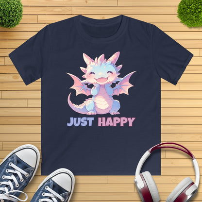 Just Happy Kawaii Drache Kinder T-Shirt