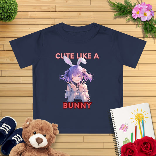 Bio Baumwolle Baby T-Shirt Cute like a Bunny