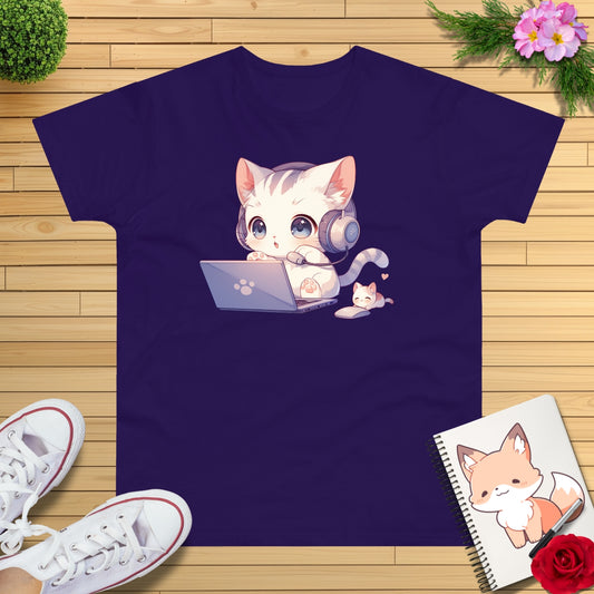 Kawaii Gamer Kitten T-Shirt