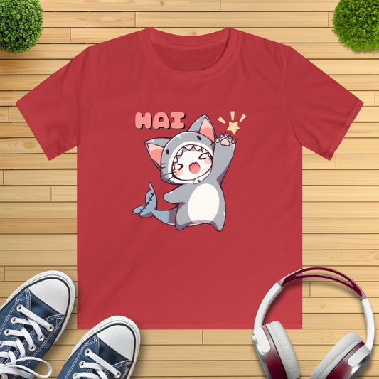 Katzenhai ruft "HAI" Kinder T-Shirt