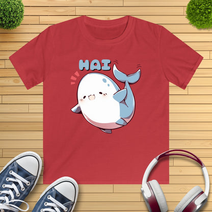 Kawaii winkender Hai Kinder T-Shirt