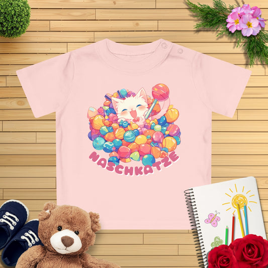 Bio Baumwolle Baby T-Shirt Naschkatze