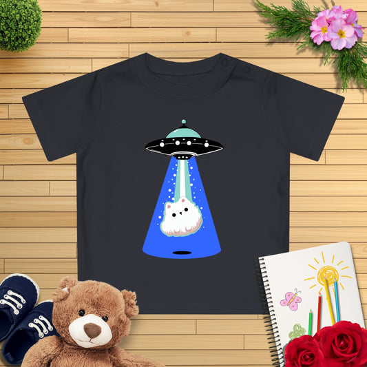 Ufo Blue Beam Hund Baby T-Shirt