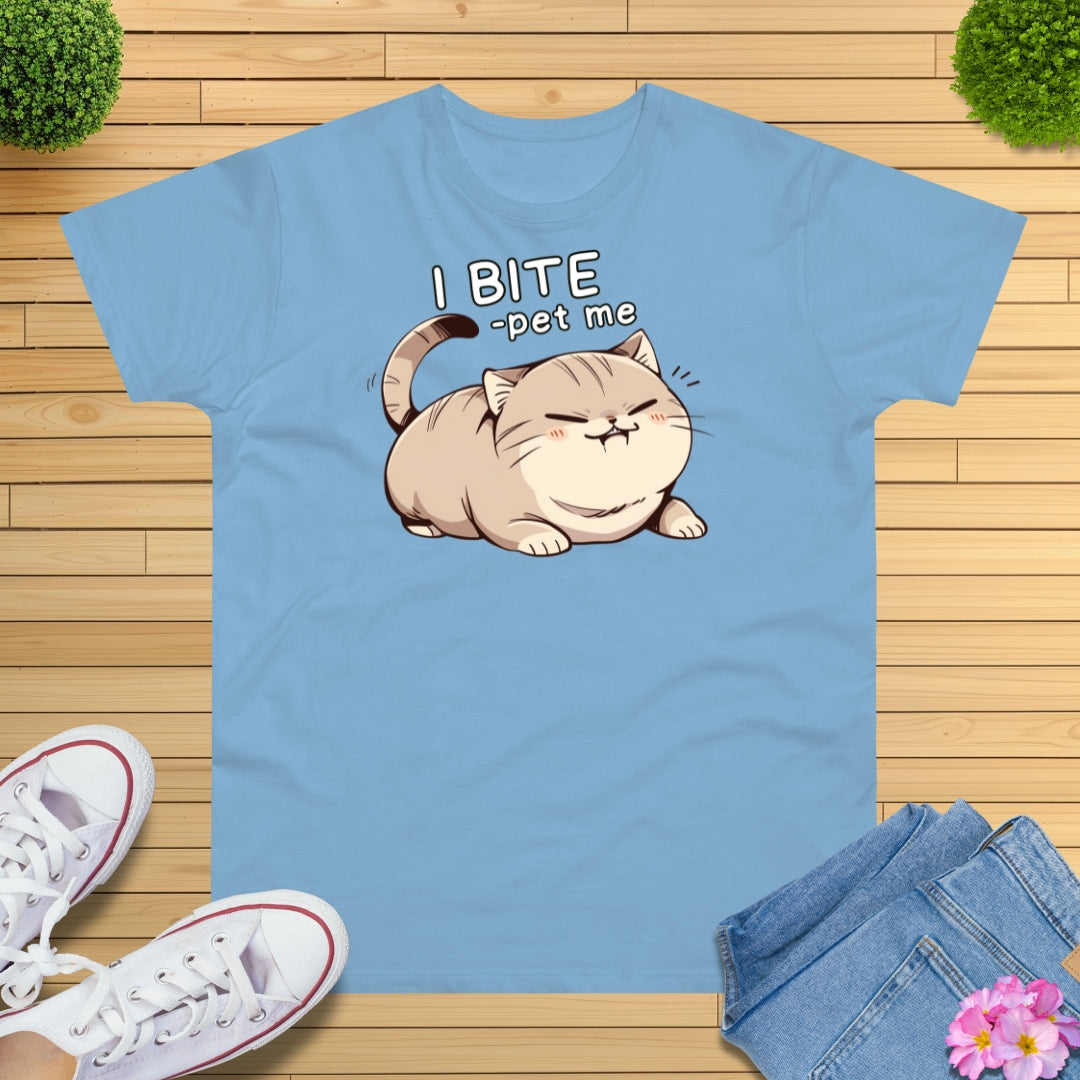 I BITE -pet me Katze T-Shirt