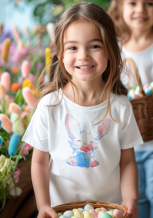 Slush-Eis Erdbeer Hase Kinder T-Shirt