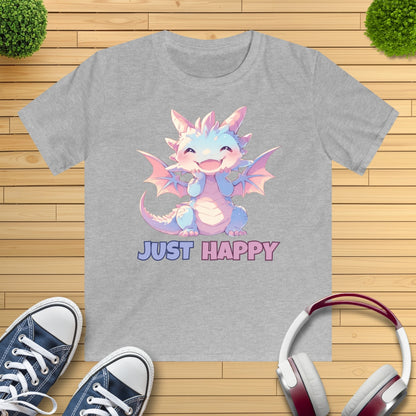 Just Happy Kawaii Drache Kinder T-Shirt