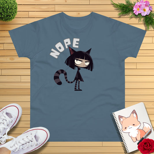 Manga Cat-Teen Nope T-Shirt