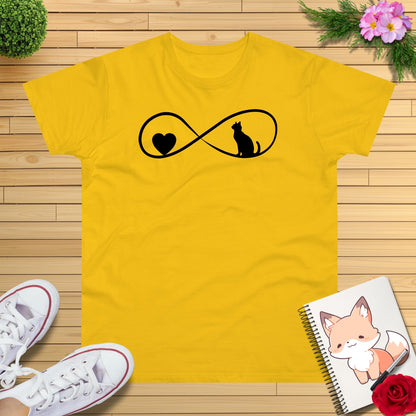 Unendlichkeit Herz & Katze T-Shirt