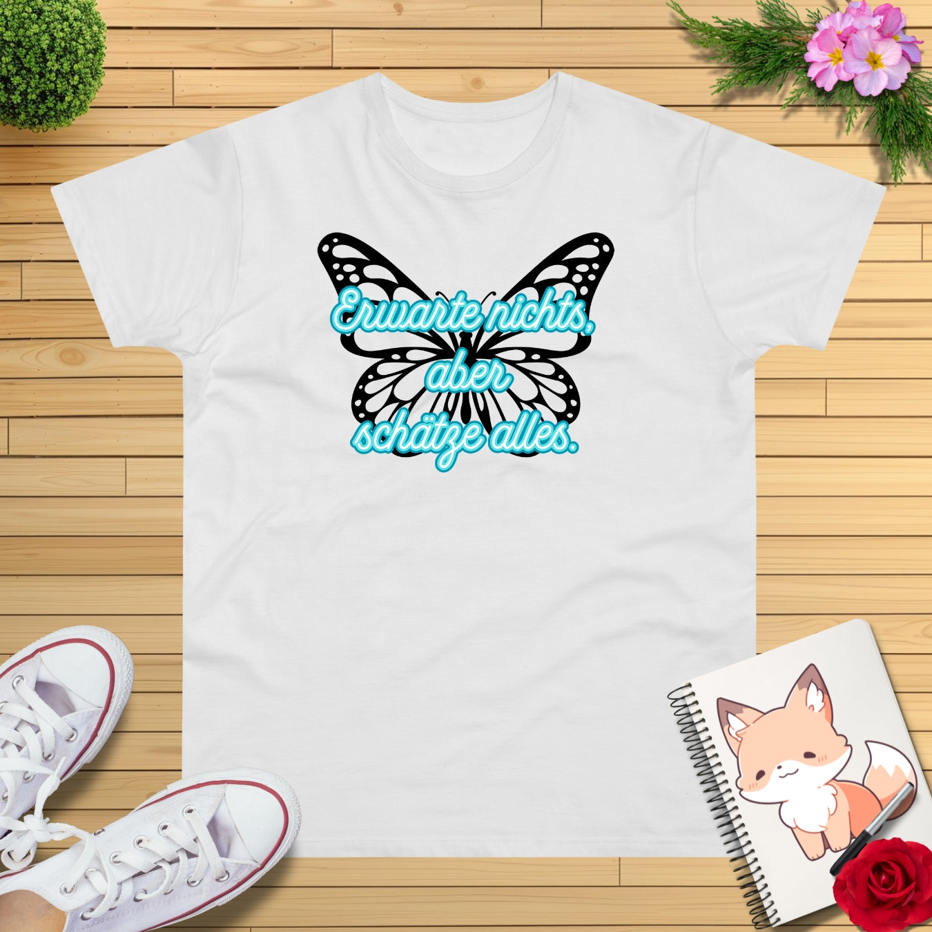 Schmetterling blau T-Shirt